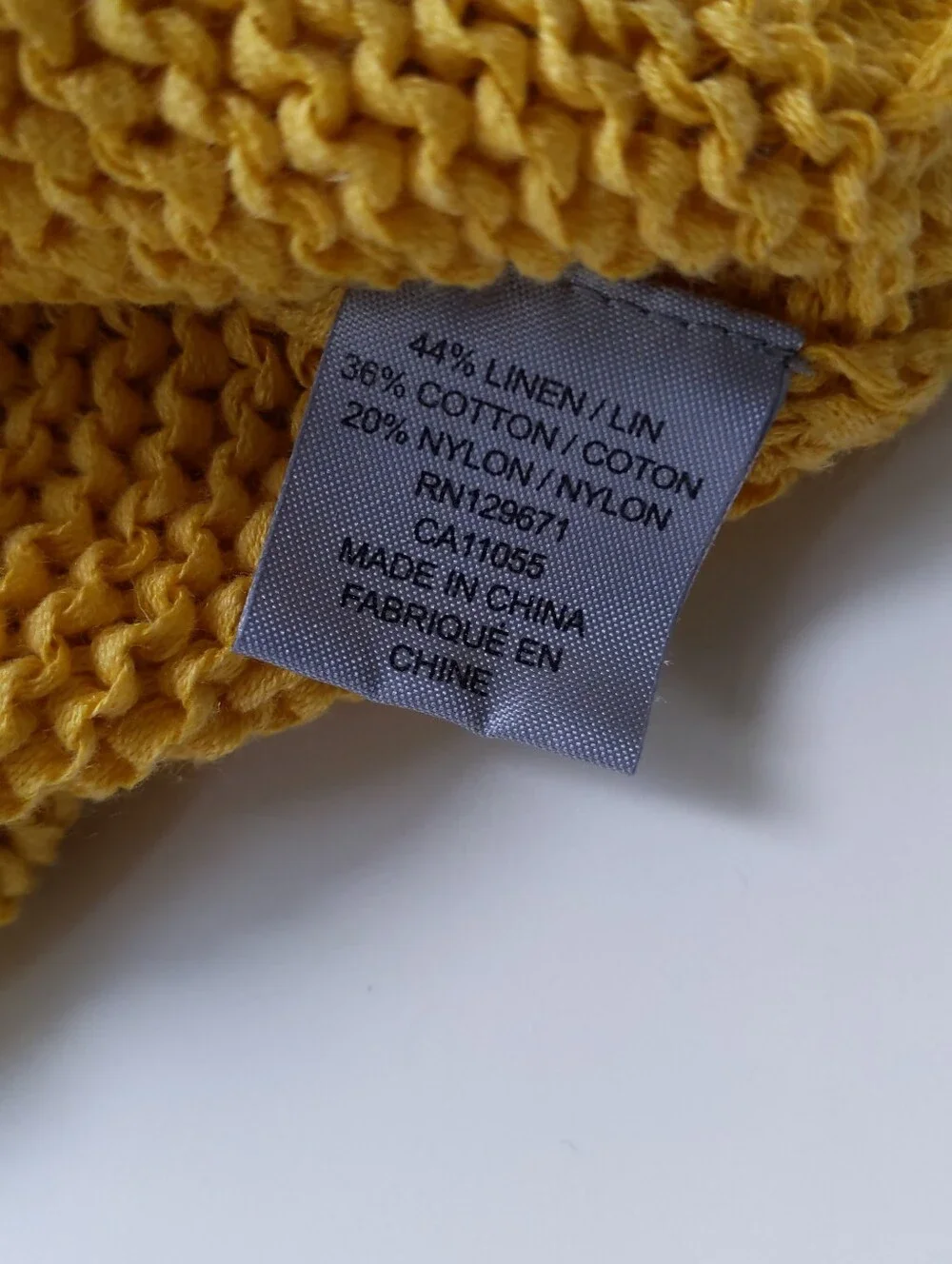 360 Sweater Linen Cotton Gold Women's Small
